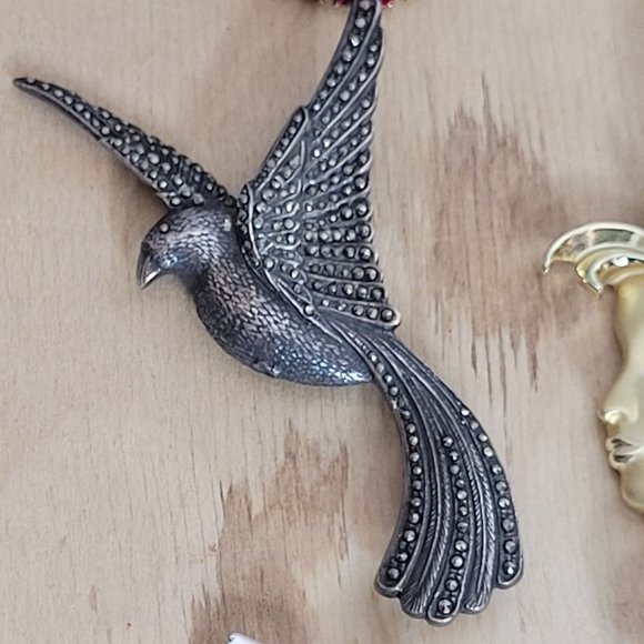 Brooch Lot Costume Jewelry Vintage Estate 10 Pieces Monet Sterling - Picture 3 of 13